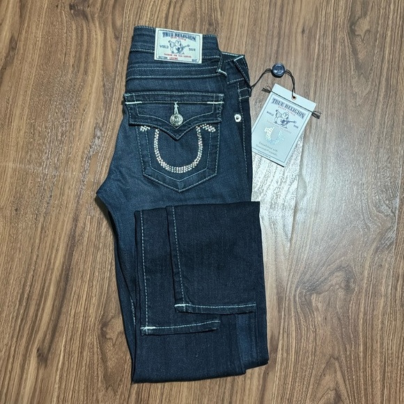 True Religion Dream Eater legging straight leg Jean with Swarovski crystals - Picture 1 of 5